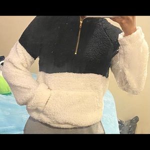 Black and White Teddy Bear Sweater